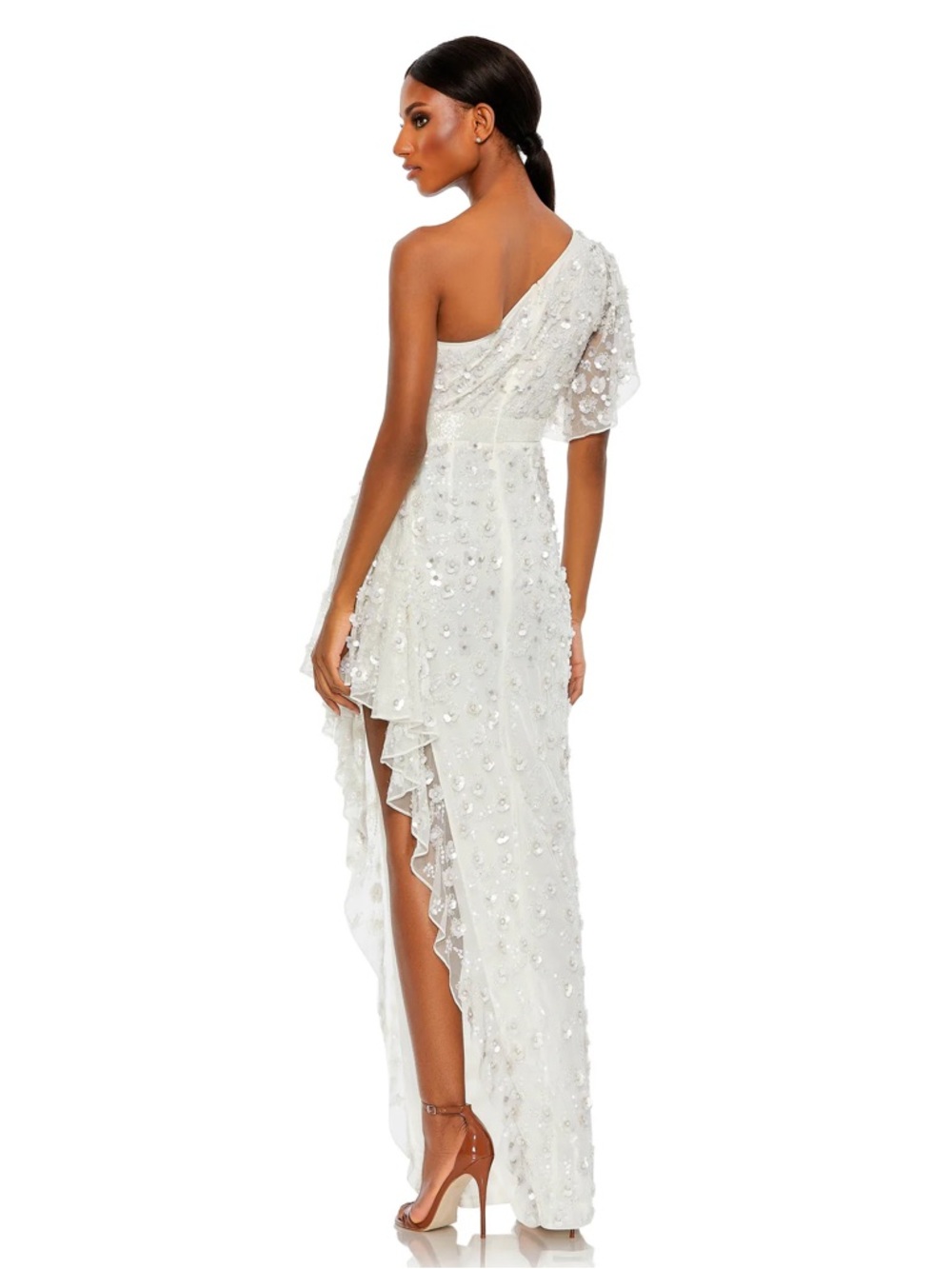 Mac Duggal One Shoulder Embellished Maxi Dress - Picture 2 of 3